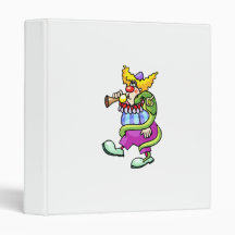 Snake Charmer Clown 3 Ring Binders