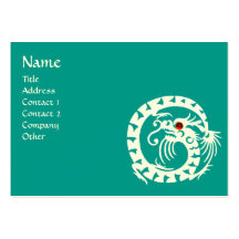 SNAKE DRAGON  RUBY blue white red Business Card Template
