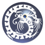 SNAKE DRAGON ,white ,blue sapphire ,topaz Stickers