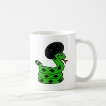 snake green afro double Mug