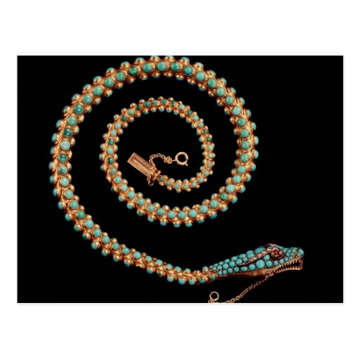 Snake necklace, 1844 post cards