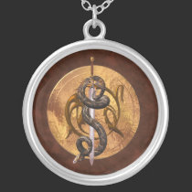 Snake on a Sword necklaces