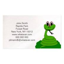 Snake Reptile Park Business Card