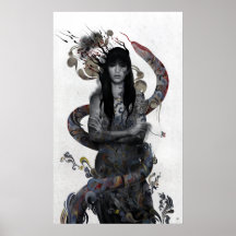 Snake Woman Print