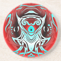 SnakeBite red vs blue Beverage Coaster