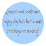 Snakes and snails and puppy dog tails that is w... stickers