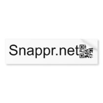 Snappr.net - 2D Code Bumpersticker Bumper Sticker