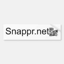 Snappr.net - 2D Code Bumpersticker Bumper Sticker