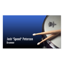 Snare Drum Blue Drummer Musician Business Card
