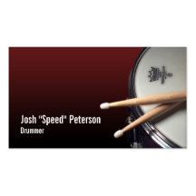 Snare Drum Brown Drummer Musician Business Card