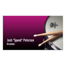 Snare Drum Purple Drummer Musician Business Card