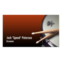 Snare Drum Red Drummer Musician Business Card