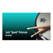 Snare Drum Turquoise Musician Business Card