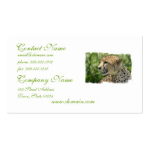 Snarling Cheetah Business Cards