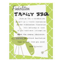 Snazzy BBQ Set Custom Invitation