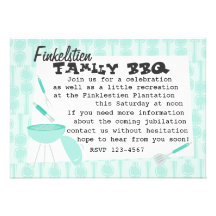 Snazzy BBQ Set Custom Invite