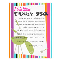 Snazzy BBQ Set Custom Invites