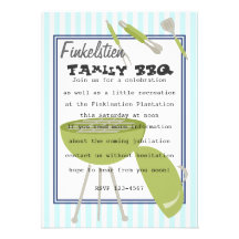 Snazzy BBQ Set Custom Invites