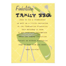 Snazzy BBQ Set Personalized Announcement