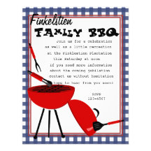 Snazzy BBQ Set Personalized Invitation
