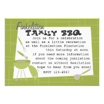 Snazzy BBQ Set Personalized Invitation