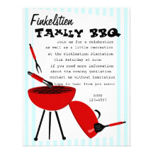 Snazzy BBQ Set Personalized Invitations