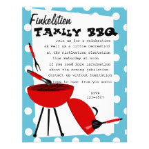 Snazzy BBQ Set Personalized Invite