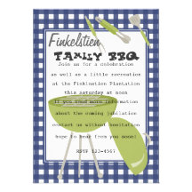 Snazzy BBQ Set Personalized Invite