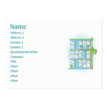 Snazzy Blue Sky Apartments! Business Cards