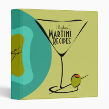 Snazzy Martini Time Vinyl Binder