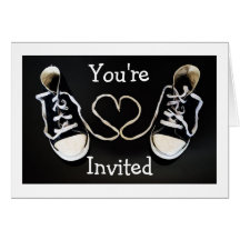 Sneaker Love Invitation Note Card (Or?