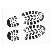 Sneakers Black & White Imprint Post Card