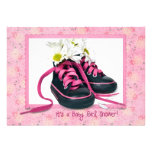 Sneakers for Baby Girl Shower Invitation