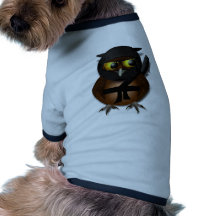 Sneaky Ninja Owl Doggie T Shirt