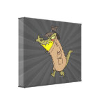 sneaky thug croc crocodile cartoon character stretched canvas print