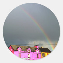 Sneem Rainbow Ring of Kerry Round Stickers