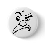 Sneering Cartoon Face Pinback Buttons