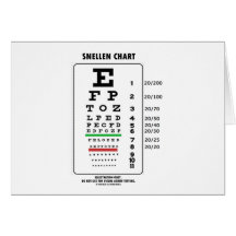 Snellen Chart (Medical Visual Acuity Testing) Greeting Cards