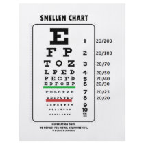Snellen Chart (Medical Visual Acuity Testing)
