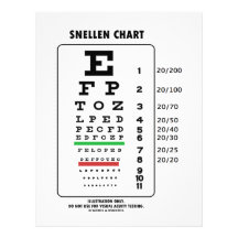 Snellen Chart (Medical Visual Acuity Testing) Letterhead Template