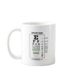 Snellen Chart (Medical Visual Acuity Testing) Mugs