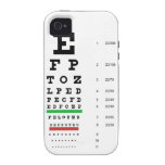 Snellen Eye Chart Tough iPhone 4 Case