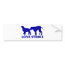 SNIFF DOGS LOVE STINKS 2 BUMPER STICKERS