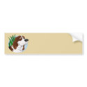 Sniffing Basset Hound Cartoon bumper stickers