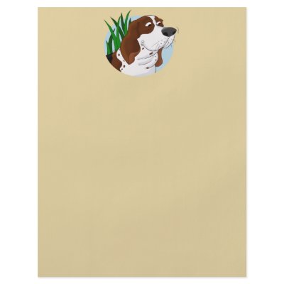 Sniffing Basset Hound Cartoon Flyer by doggydoodles