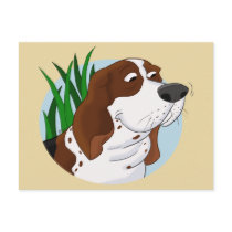 Sniffing Basset Hound Cartoon