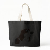 Sniffing Cartoon Basset Hound Tote Bag