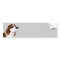 Sniffing Cartoon Basset Hound