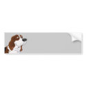 Sniffing Cartoon Basset Hound bumper stickers