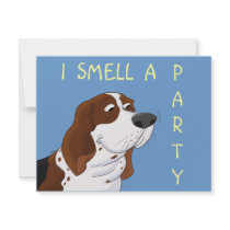 Sniffing Cartoon Basset Hound